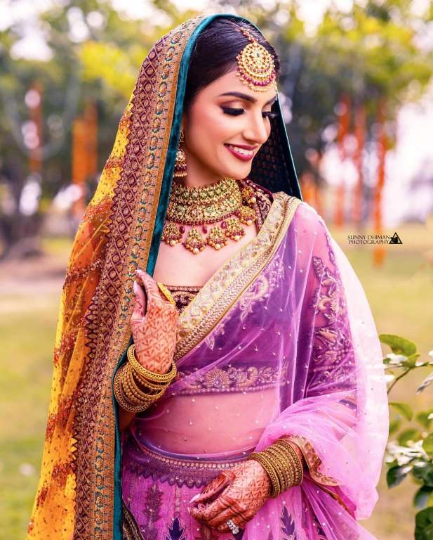 Photo by blueroseartistry and I got sick of all of their hashtags #indian  #wedding #purple #lehenga #bangles … | Indian bridal wear, Indian outfits,  Indian fashion