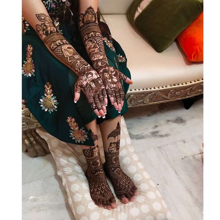 Trending Leg and Feet mehendi designs for brides 2022