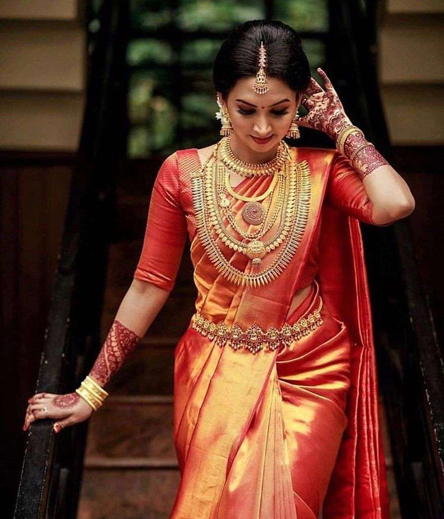Red And Maroon Sarees | Plain Red Sarees With Black Border